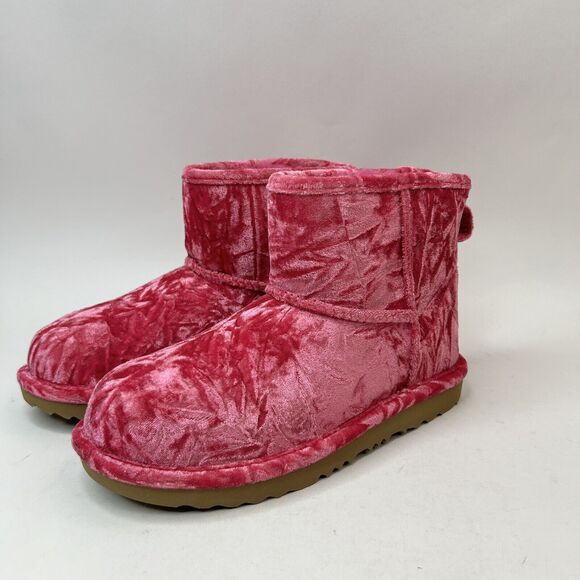 UGG Classic Mini II Pink 3 Velvet Boot “Raspberry Wool” 2023 - Picture 3 of 5